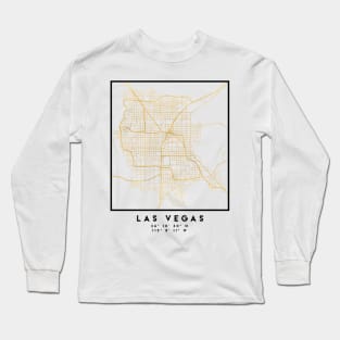 LAS VEGAS NEVADA CITY STREET MAP ART Long Sleeve T-Shirt